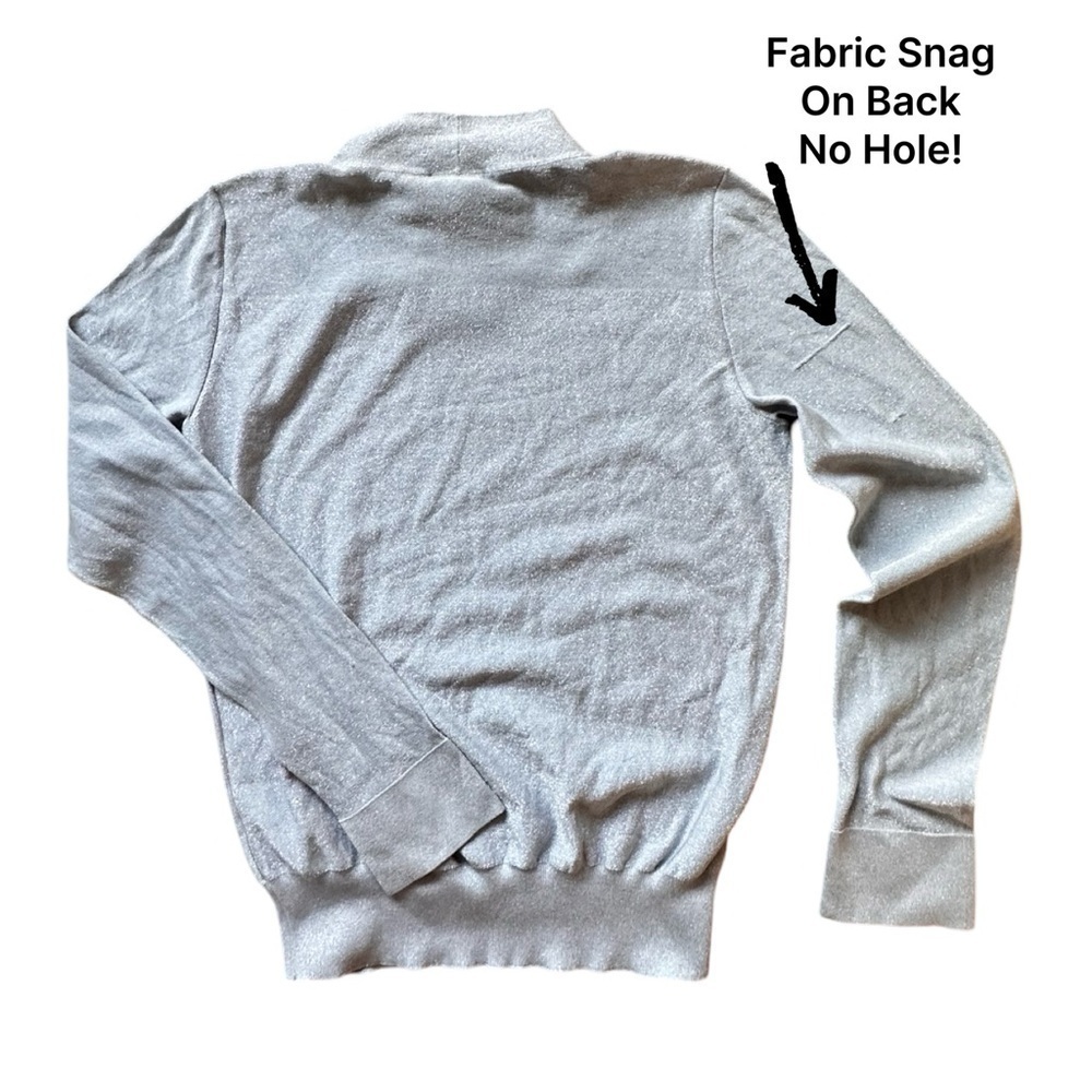 NWT Akris Silver Shimmer Silk Blend Lightweight Pullover - Picture 9 of 12